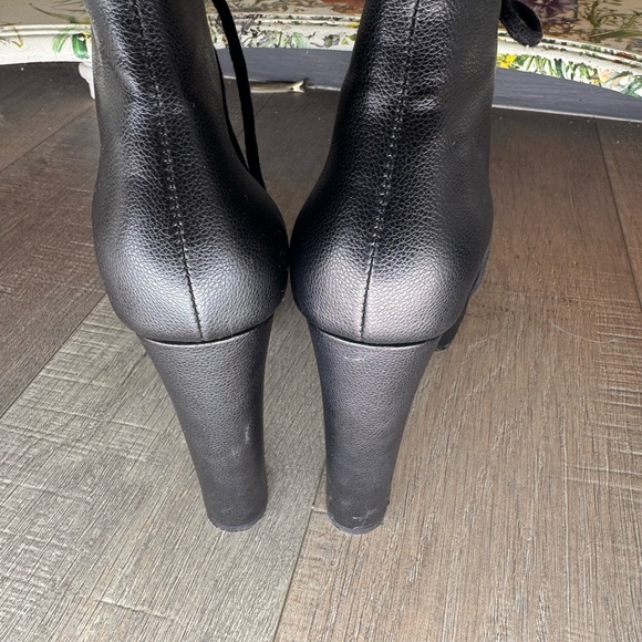 Kat Von D Black Lace-Up Platform Boots - Picture 7 of 7